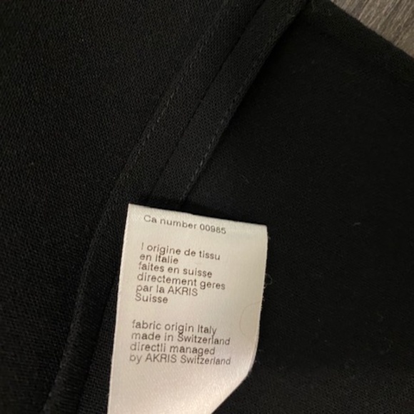 Akris Wool Leather Accent Black Blazer Size 10 - Picture 11 of 11